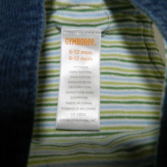 Gymboree  6-12 Months Boys Blue Corduroy Overalls - Picture 3 of 10